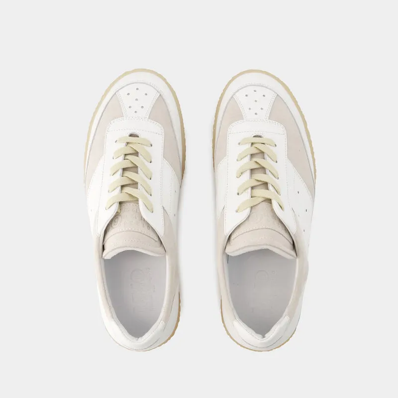 6 Court Sneakers - MM6 Maison Margiela - Leather - White