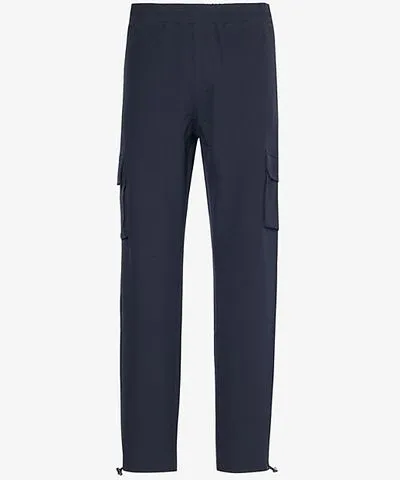 Arne Mens Navy Utility tapered-leg stretch-shell cargo trousers