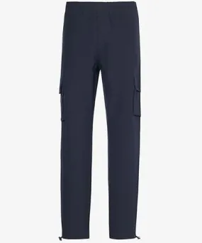 Arne Mens Navy Utility tapered-leg stretch-shell cargo trousers