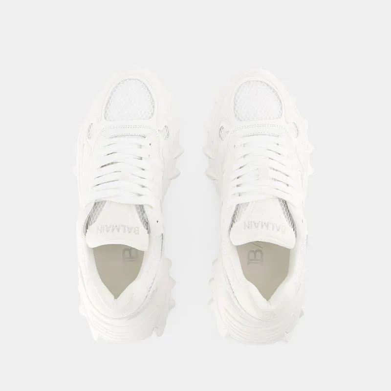 B-East Sneakers - Balmain - Leather - Optic White