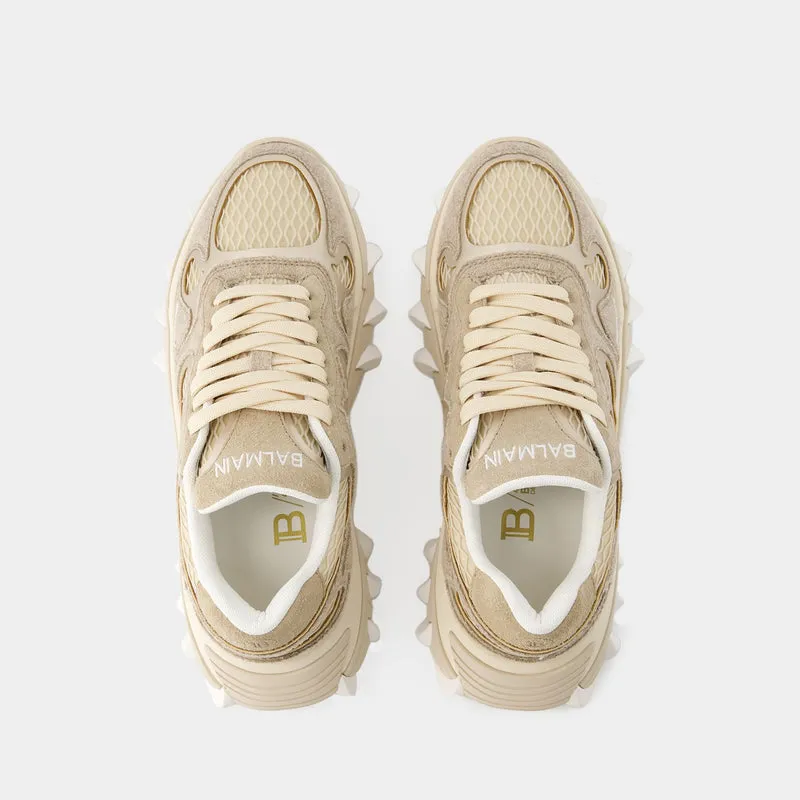 B-East Sneakers - Balmain - Mesh - Beige