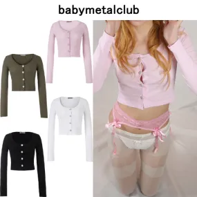 babymetalclub  |Casual Style Street Style Elegant Style Logo Cardigans