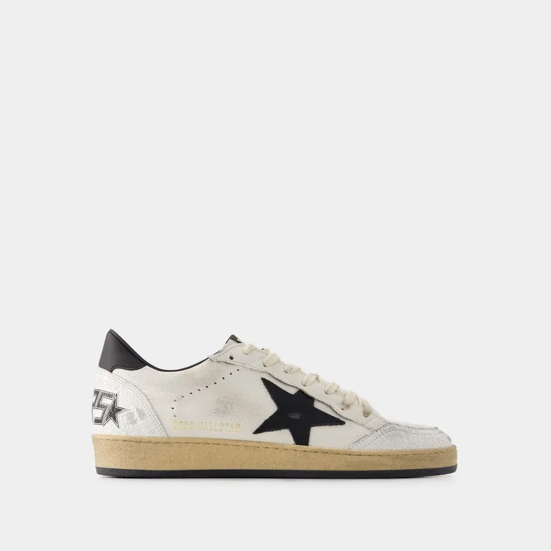 Ball Star Sneakers - Golden Goose - Leather - White/ Black