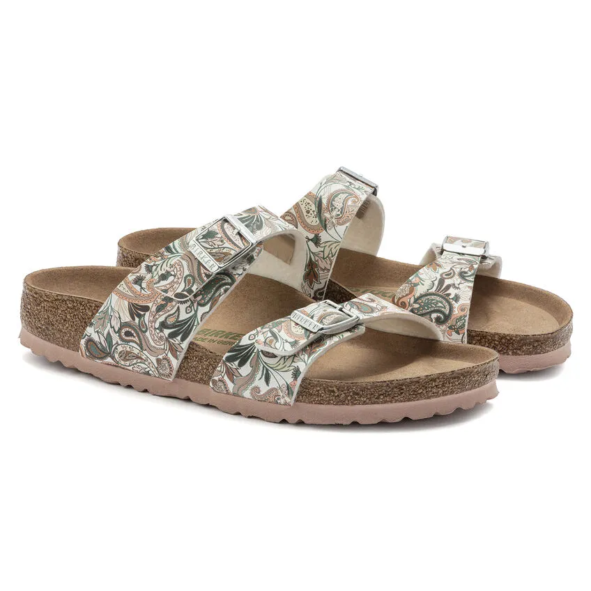 Birkenstock Women’s Sydney Vegan Slide Sandals-Paisley Light Rose **Narrow Width**