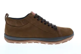 Camper Peu Pista GM K300285-005 Mens Brown Nubuck Lace Up Euro Sneakers Shoes