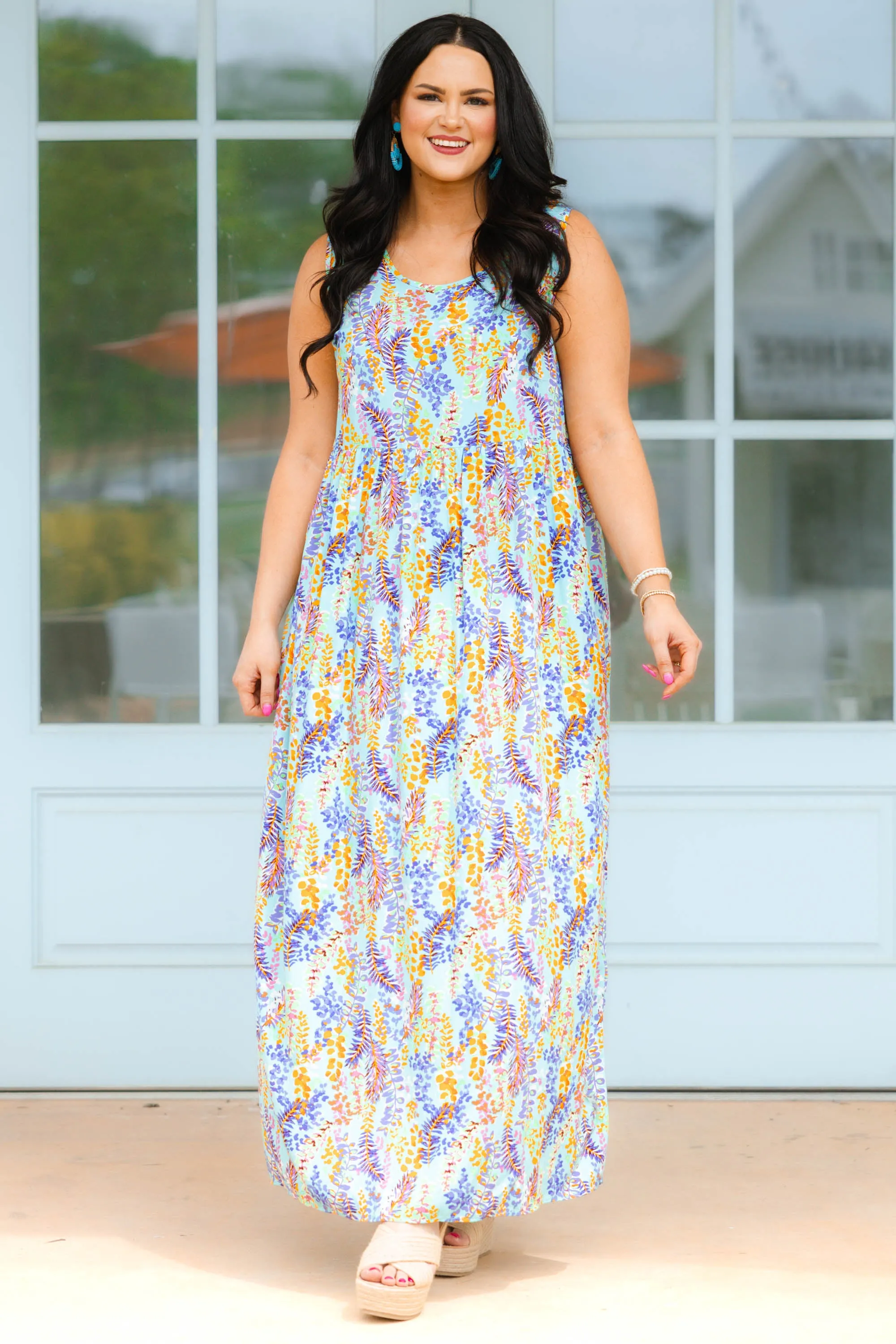 Can You Keep A Secret Maxi Dress, Aqua Mint