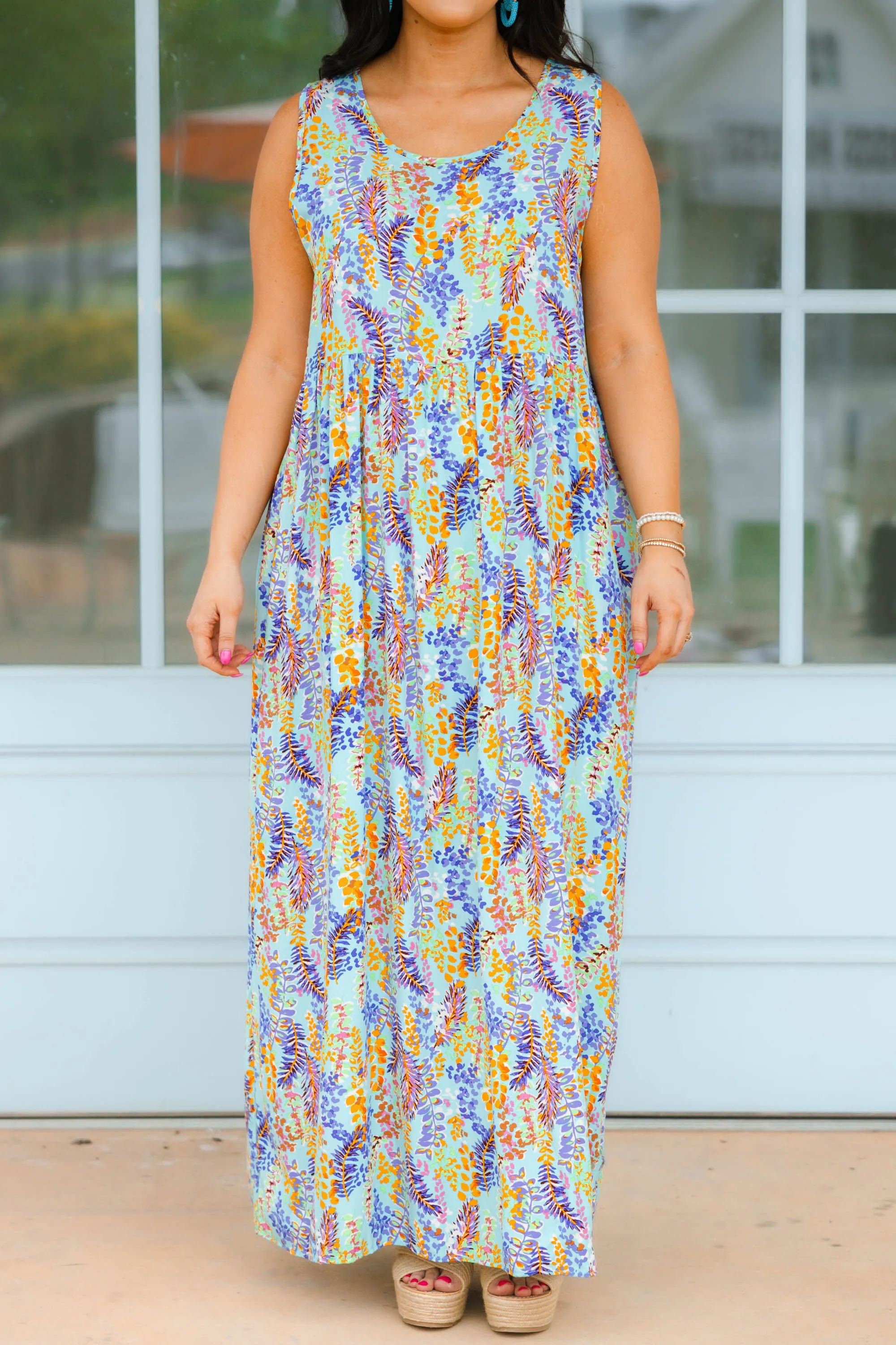 Can You Keep A Secret Maxi Dress, Aqua Mint