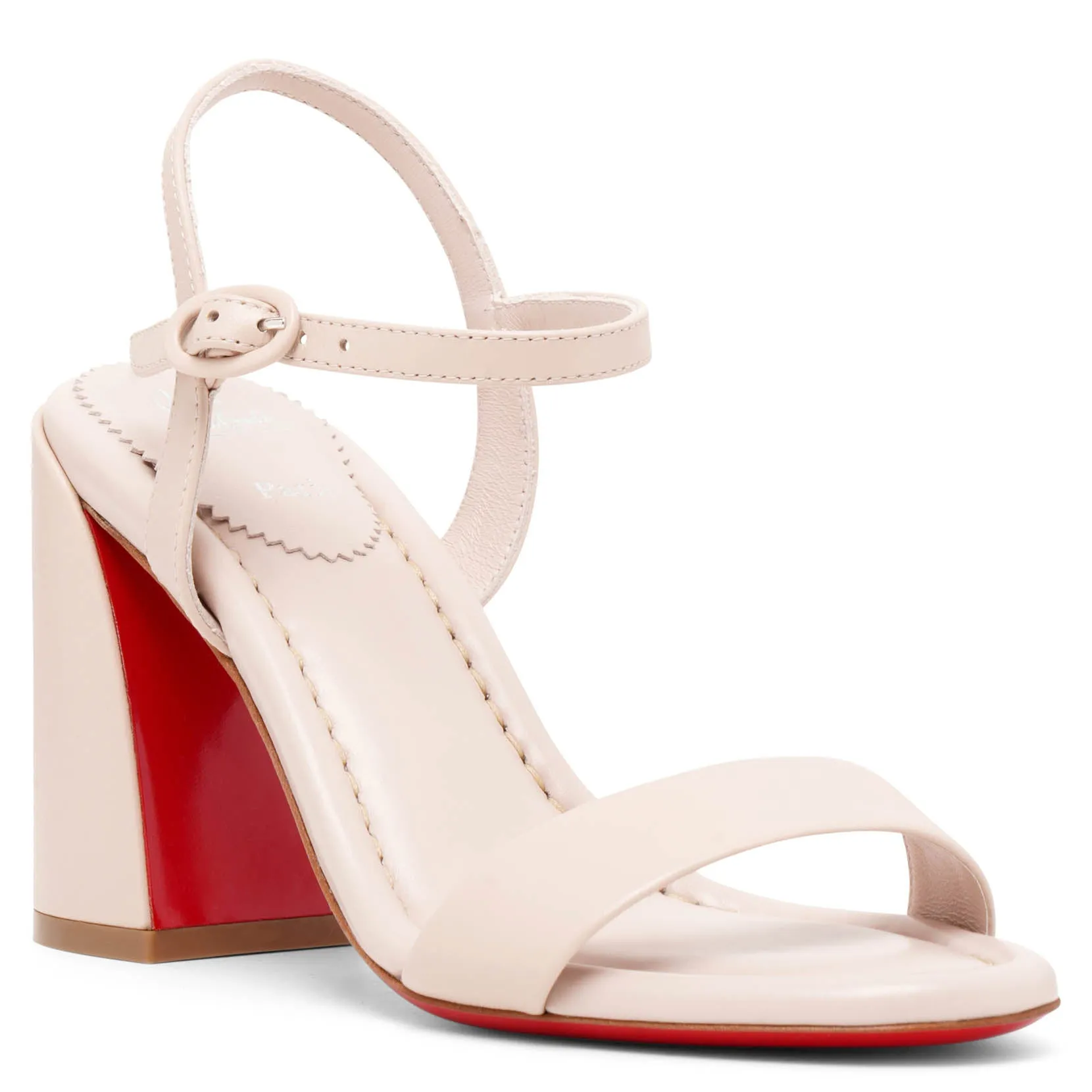 Christian Louboutin Miss Jane 85 beige leather sandals