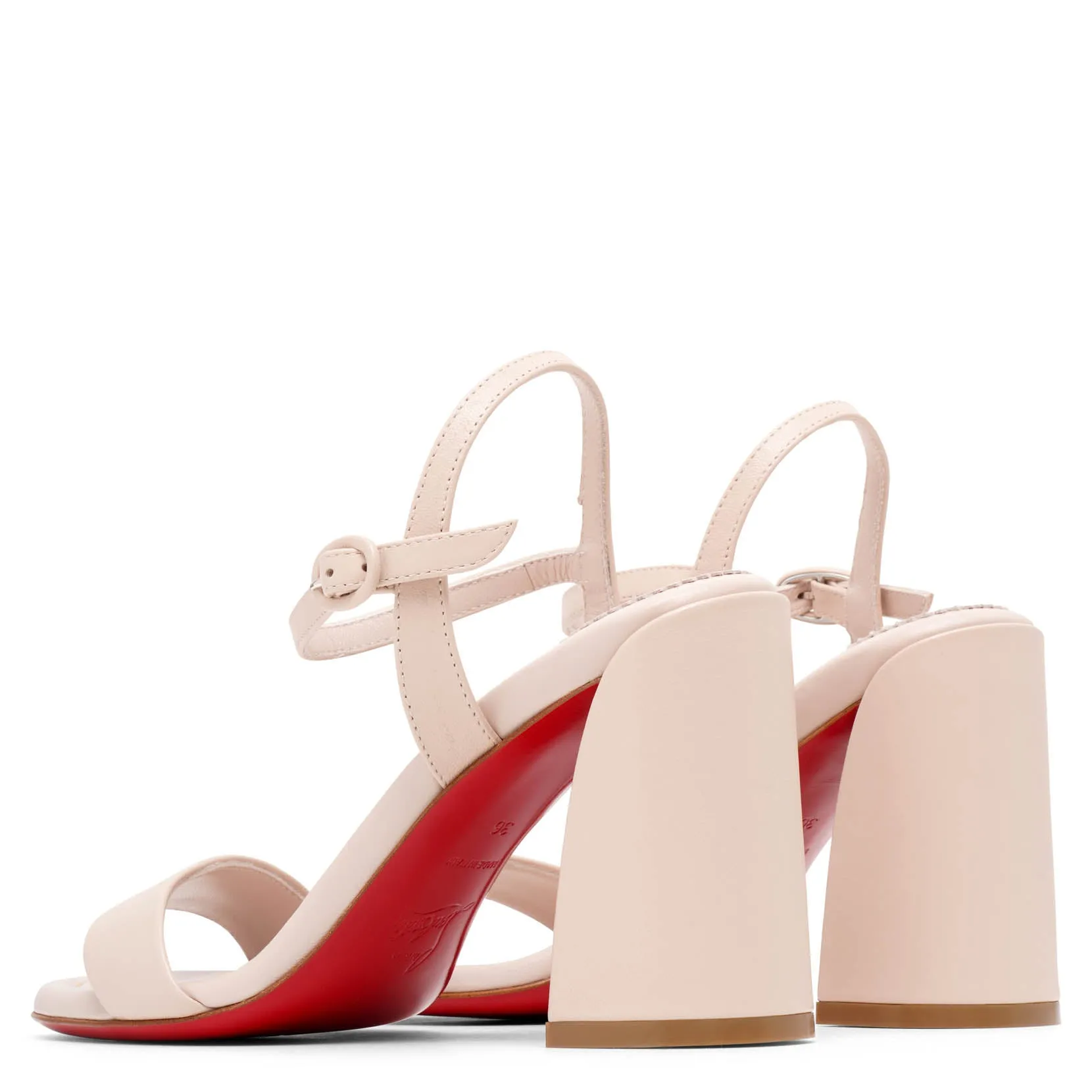 Christian Louboutin Miss Jane 85 beige leather sandals