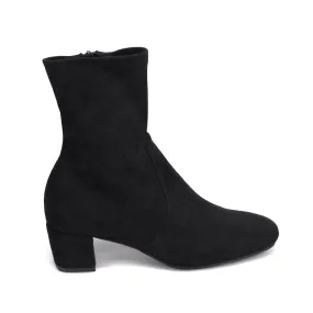 Django and Juliette Women's Hartful Heeled Boot in Black Suede