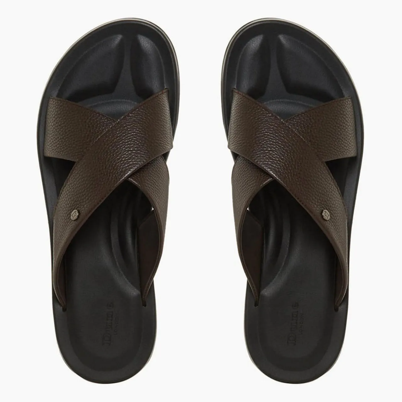 DUNE LONDON Frankss Leather Sandals - Brown