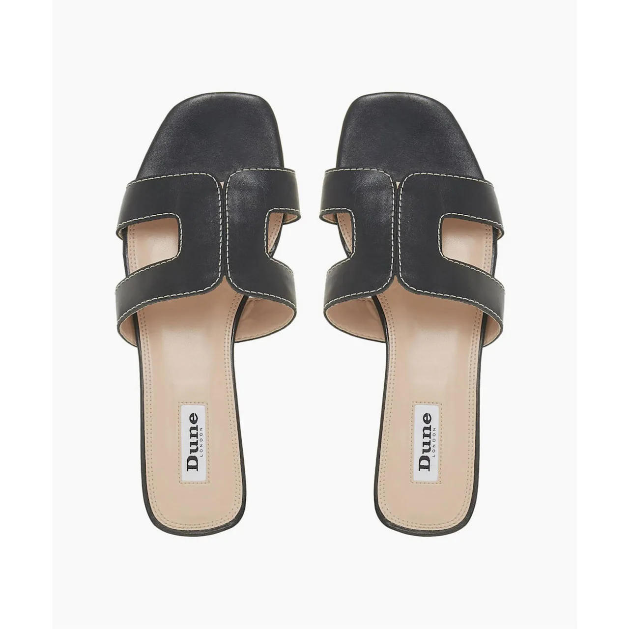 DUNE LONDON Loupe Smart Slider Sandals - Black