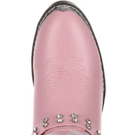 Durango® Big Kid Pink Rhinestone Western Boot