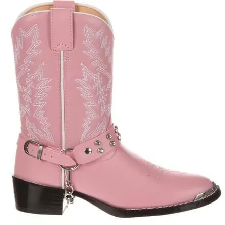 Durango® Big Kid Pink Rhinestone Western Boot