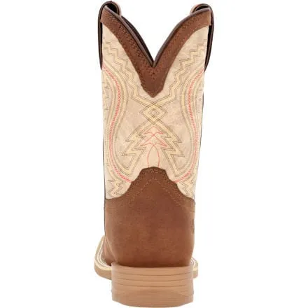 Durango® Lil' Rebel Pro™ Big Kids' Coffee and Bone Western Boot