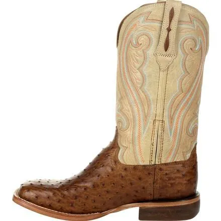 Durango® Premium Exotics™ Women's Full-Quill Ostrich Sunset Wheat Western Boot