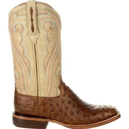 Durango® Premium Exotics™ Women's Full-Quill Ostrich Sunset Wheat Western Boot