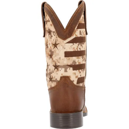 Durango® Westward™ Saddlehorn Digi Camo Flag Western Boot