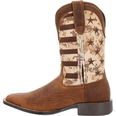 Durango® Westward™ Saddlehorn Digi Camo Flag Western Boot