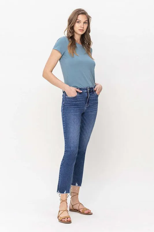 Eden High Rise Crop Slim Straight Jeans