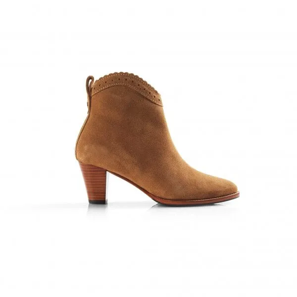 Fairfax & Favor Womens Regina Ankle Boot in Tan Suede