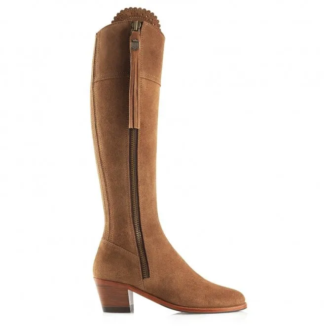 Fairfax & Favor Womens Regina Boot (Heeled) in Tan Regular Fit