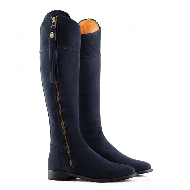 Fairfax & Favor Womens Regina Boot in Navy Suede