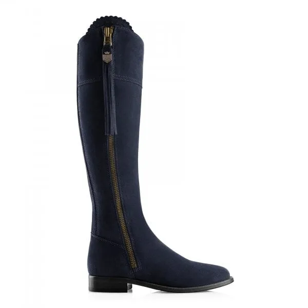 Fairfax & Favor Womens Regina Boot in Navy Suede