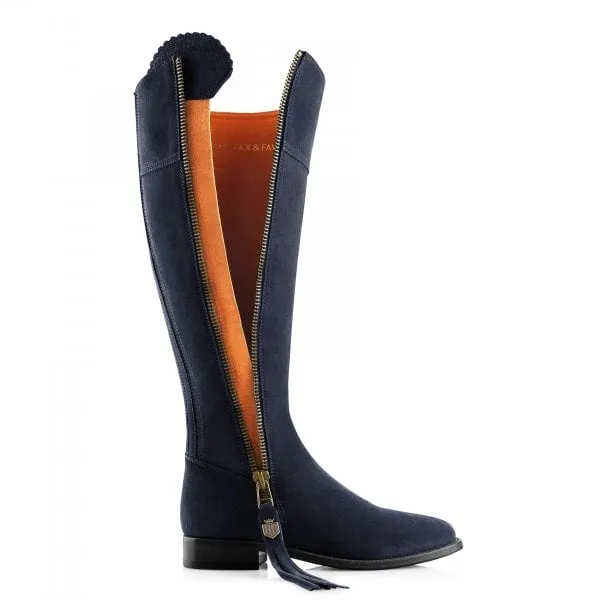 Fairfax & Favor Womens Regina Boot in Navy Suede