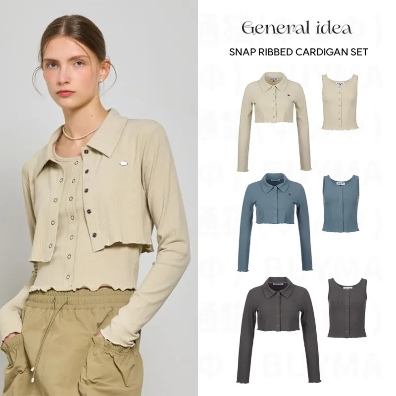 GENERAL IDEA  |Unisex Street Style Logo Cardigans