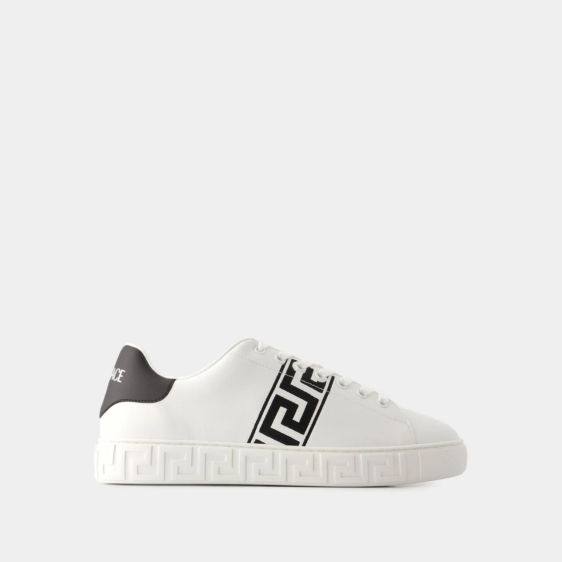 Greca Sneakers - Versace - Leather - White