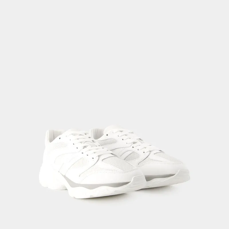 H Punzonato Sneakers - Hogan - Leather - White