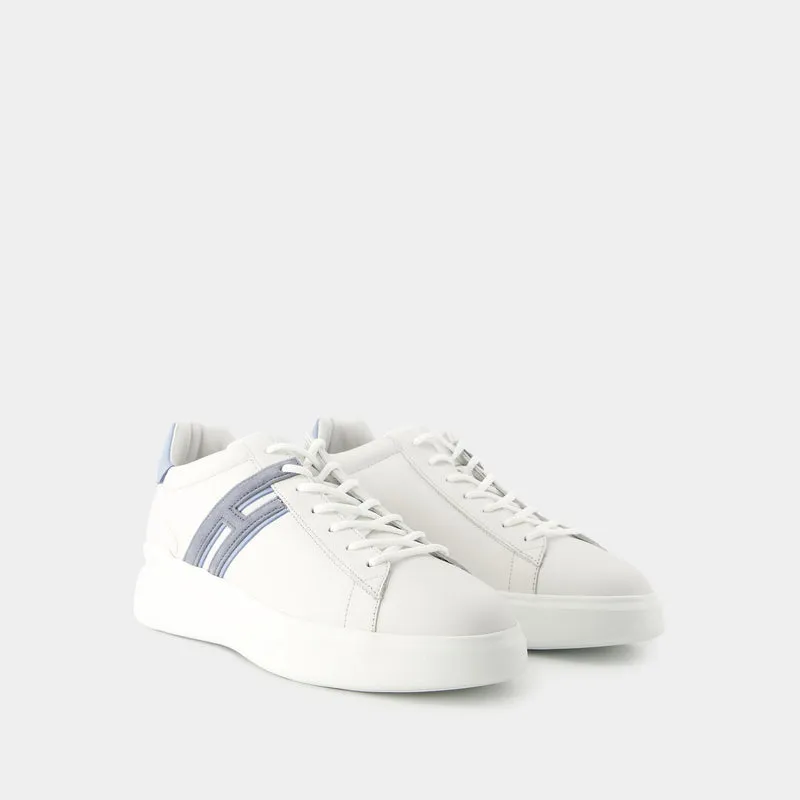 H Slash Sneakers - Hogan - Leather - White