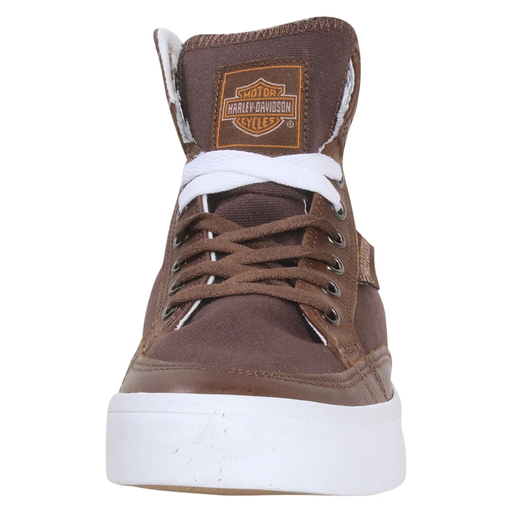 Harley-Davidson Men's Rosemont Sneakers Lace Up High-Top Shoes Brown Sz. 10.5