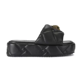 KURT GEIGER LONDON Kensington Puff Flatform Sandals - Black