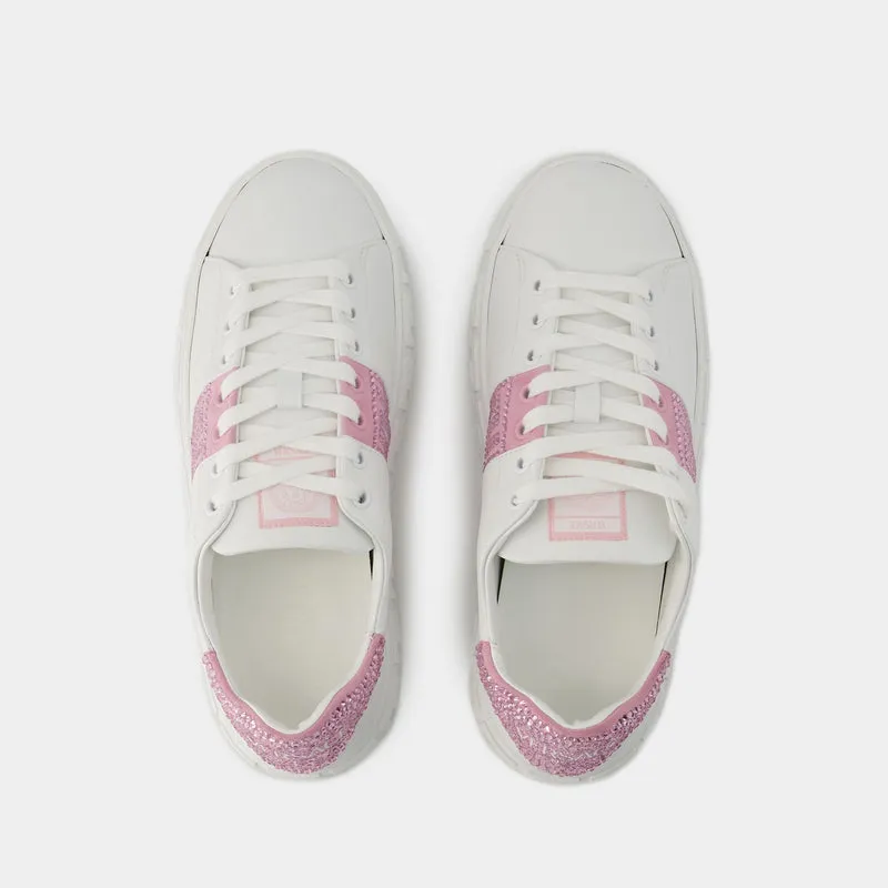 La Greca Sneakers - Versace - Leather - White/Pink