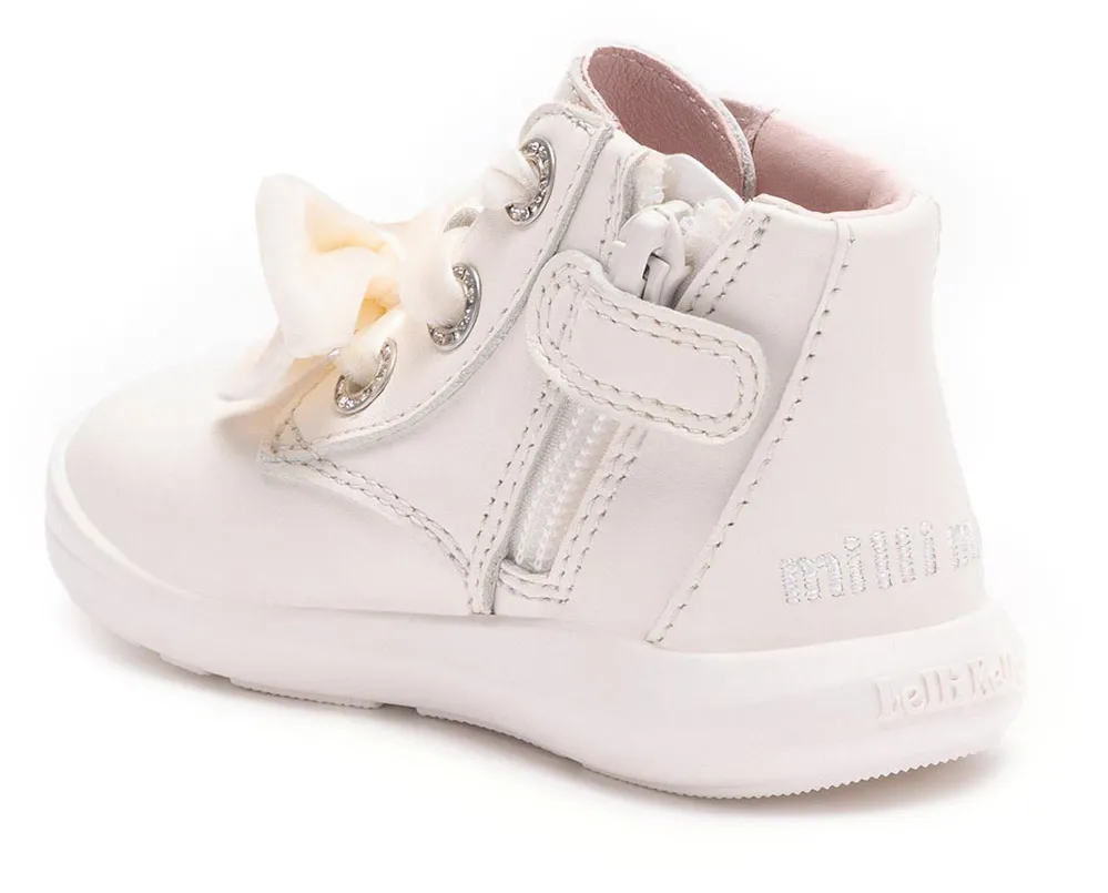 LELLI KELLY MXHH 4309 MYA OFF WHITE BABY ANKLE LEATHER BOOT