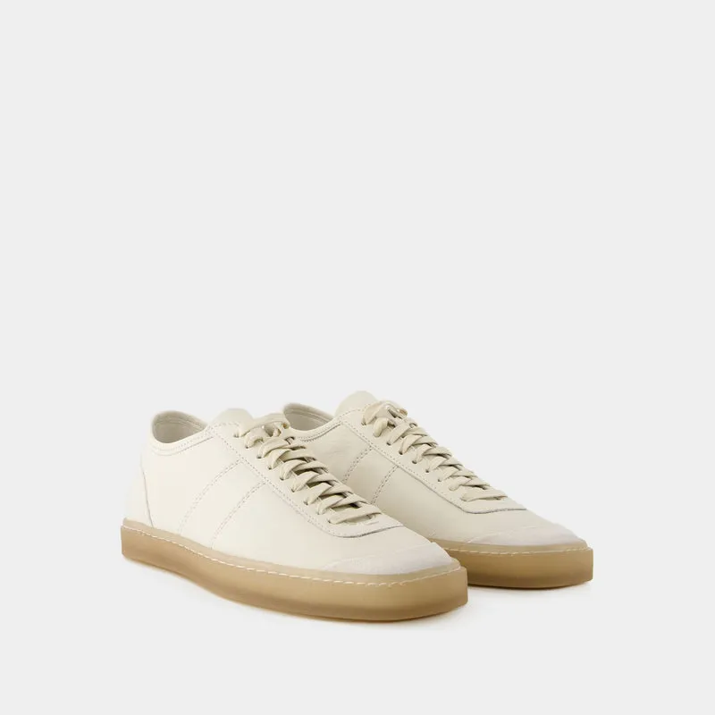 Linoleum Basic Sneakers - Lemaire - Leather - White Clay