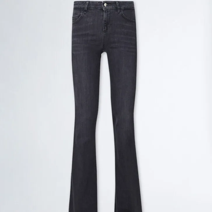 Liu Jo Jeans Parfait Beat Bottom Up Flare Denim Grey