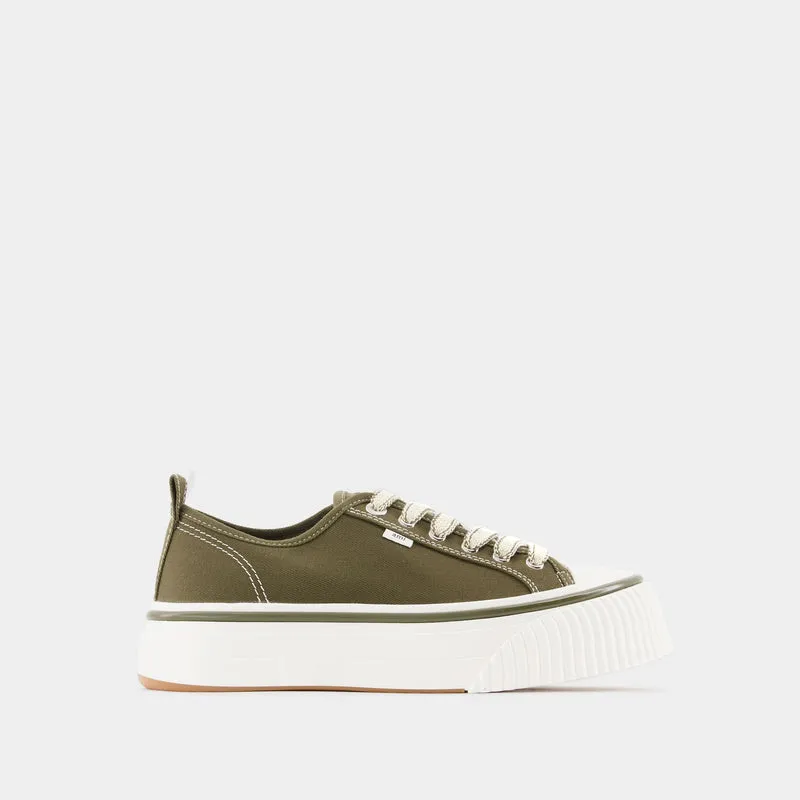 Low Top Ami 1980 Sneakers - AMI Paris - Cotton - Dark Olive