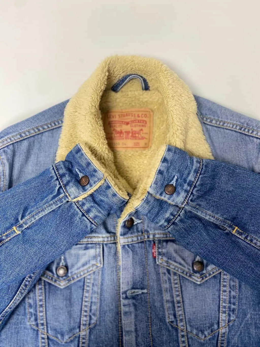 Men’s vintage Levis 71550 sherpa denim jacket – Medium