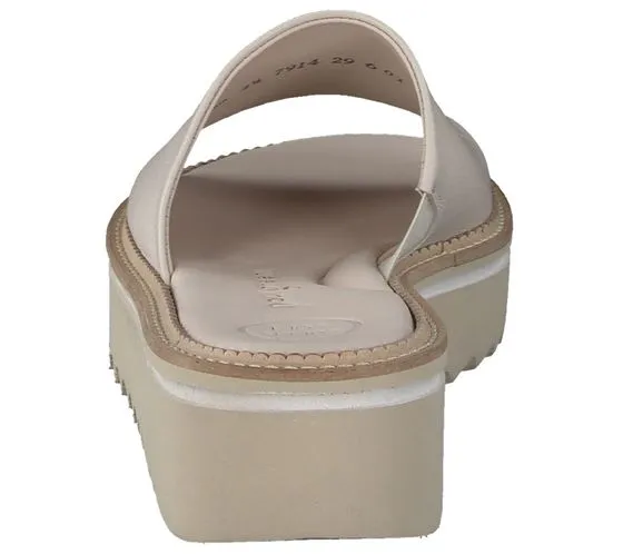 paul green women's platform mules with super-soft insole city shoes 7914-00 beige