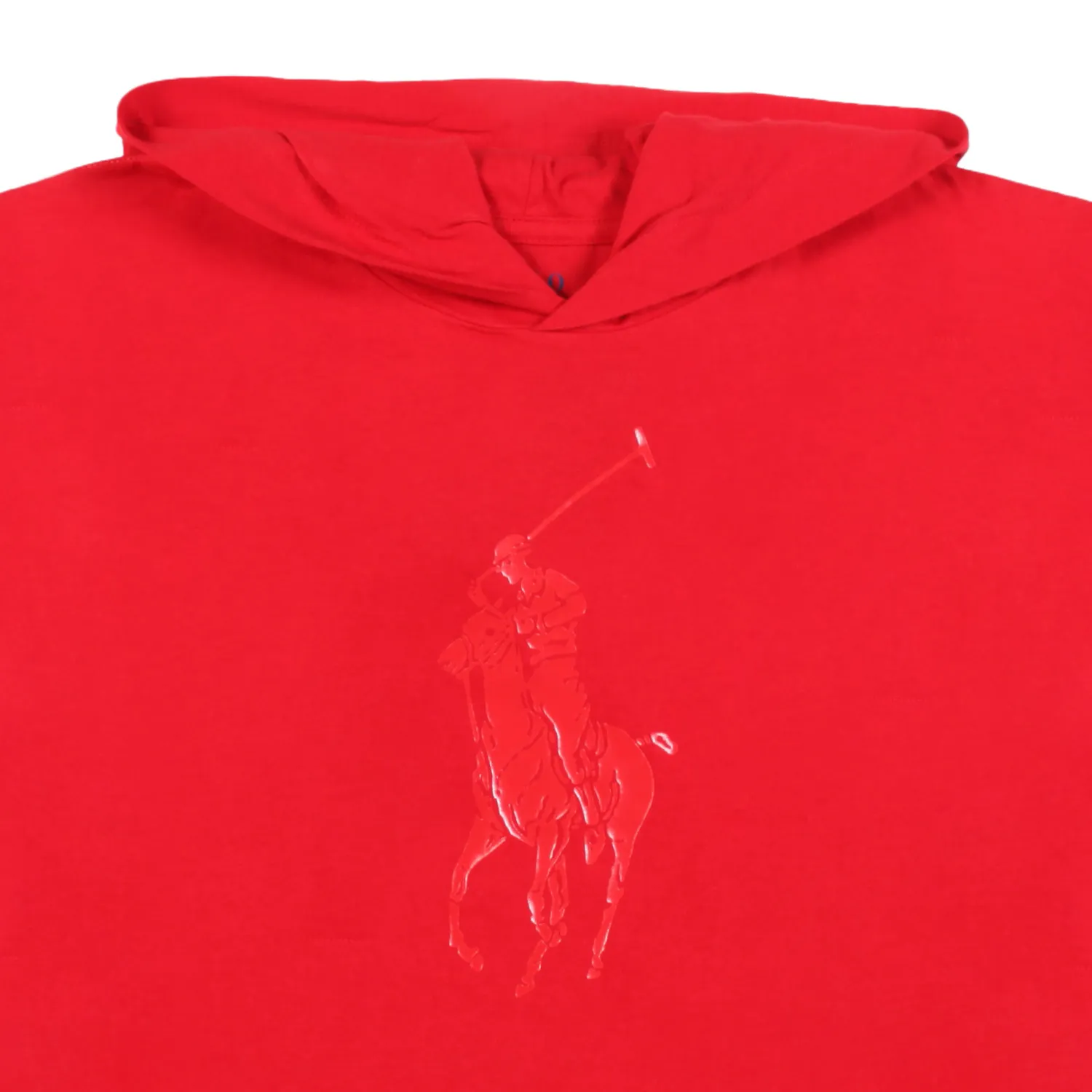 Ralph Lauren Red Long Sleeve Big Pony T-Shirt With Hood