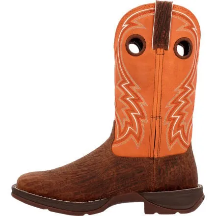 Rebel™ by Durango® Cedar Bark and Monarch Orange Western Boot