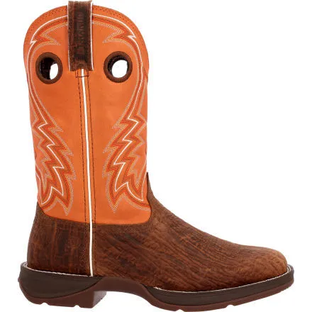 Rebel™ by Durango® Cedar Bark and Monarch Orange Western Boot