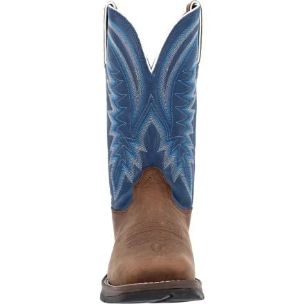 Rebel™ by Durango® Saddle Brown Denim Blue Western Boot