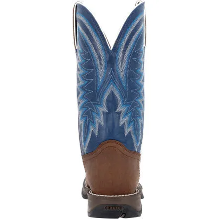 Rebel™ by Durango® Saddle Brown Denim Blue Western Boot