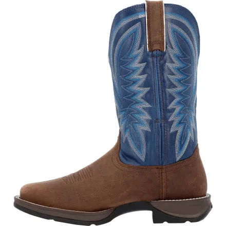 Rebel™ by Durango® Saddle Brown Denim Blue Western Boot