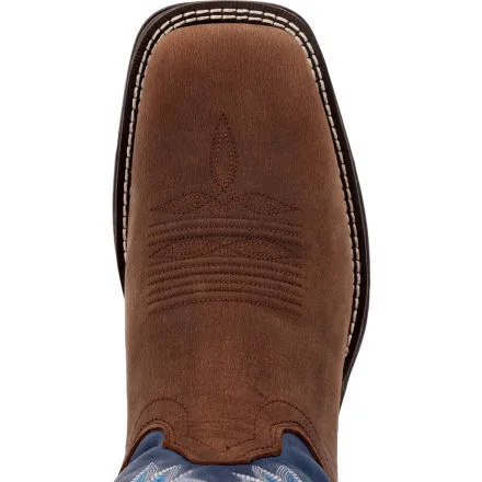 Rebel™ by Durango® Saddle Brown Denim Blue Western Boot