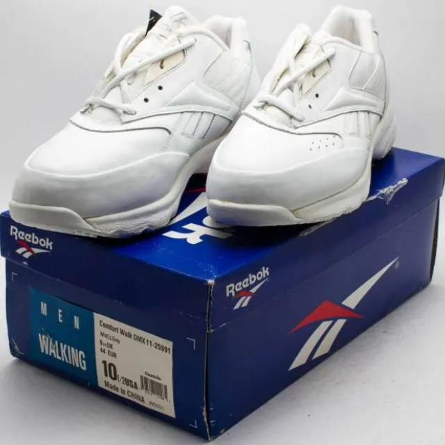 Reebok men's vintage 1994 comfort walk dmx shoes 11-25991 white sz 10.5